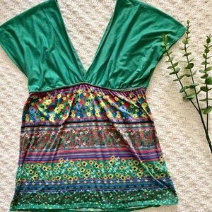 3 for $25! Multicolored floral top